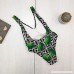 YEZIJIN Women Deep V-Neck Printing Backless Bikini Jumpsuit Swimsuit Beachwear Beach Briefs Women 2019 New Green B07Q436NZP